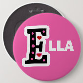 Badge Rond 15,2 Cm Ella (Devant & derrière)