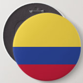 Badge Rond 15,2 Cm Emblème du drapeau colombien (Devant & derrière)