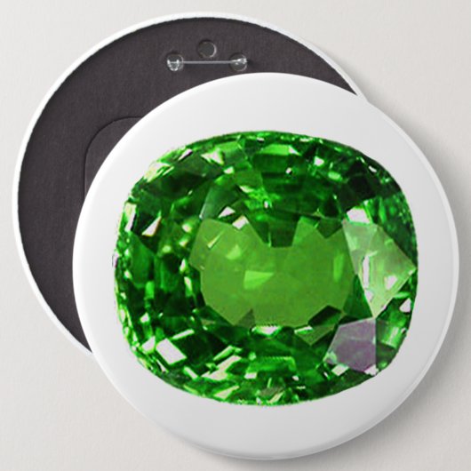 Badge Rond 15,2 Cm Emerald Gemstone, vert (Devant & derrière)