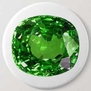 Badge Rond 15,2 Cm Emerald Gemstone, vert