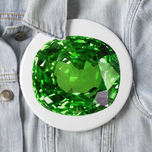 Badge Rond 15,2 Cm Emerald Gemstone, vert (En situation)