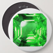 Badge Rond 15,2 Cm Emerald, vert vif (Devant & derrière)