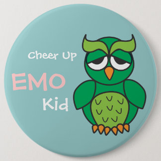 Badge Rond 15,2 Cm Encouragez le hibou d'enfant d'Emo