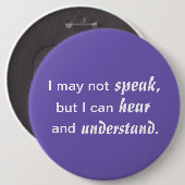 Badge Rond 15,2 Cm Entendre et comprendre (Devant & derrière)