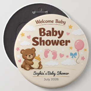Badge Rond 15,2 Cm Épingle de bienvenue personnalisée pour bébé pour 