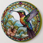 Badge Rond 15,2 Cm Épingle de conception de verre de colibri (Devant)