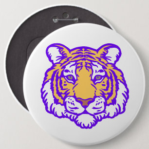 Badge Rond 15,2 Cm Épingle De Football Tigers Louisiane - Gameday