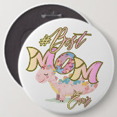 Badge Rond 15,2 Cm Épinglette Autisme Meilleure Mère du Monde  (Devant & derrière)