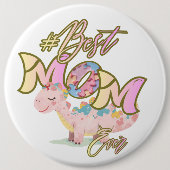 Badge Rond 15,2 Cm Épinglette Autisme Meilleure Mère du Monde  (Devant)