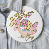 Badge Rond 15,2 Cm Épinglette Autisme Meilleure Mère du Monde  (En situation)