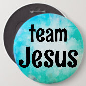 Badge Rond 15,2 Cm équipe Jésus (Devant & derrière)