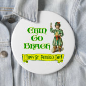 Badge Rond 15,2 Cm Erin Go Braugh Joyeux Saint Patrick Day dit : (En situation)