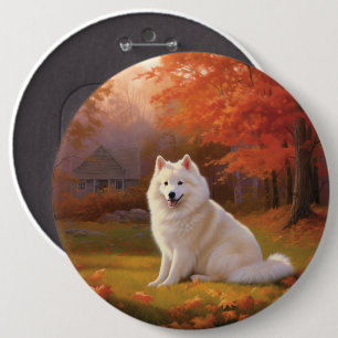 Badge Rond 15,2 Cm Eskimo américain en automne Leaves automne inspiré