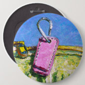 Badge Rond 15,2 Cm Étiquette Rose (Devant & derrière)