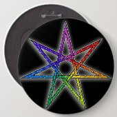 Badge Rond 15,2 Cm Étoile féerique de gay pride (Devant & derrière)