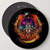 Badge Rond 15,2 Cm Exploser le vaisseau spatial (Devant & derrière)