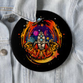 Badge Rond 15,2 Cm Exploser le vaisseau spatial (En situation)