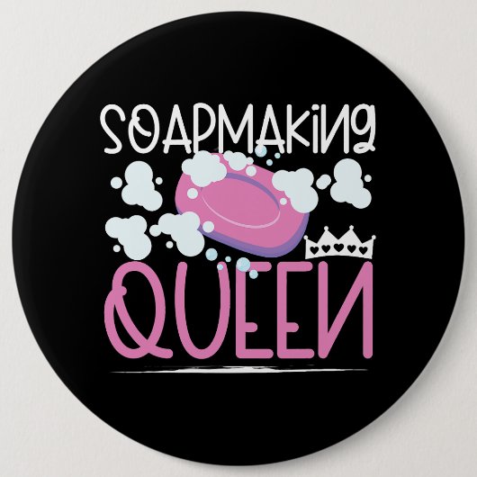Badge Rond 15,2 Cm Fabrication de savon Queen Soap Fabrication de sav (Devant)