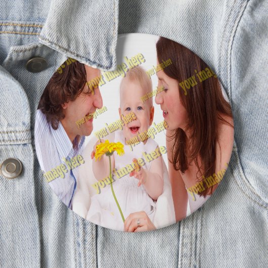 Badge Rond 15,2 Cm FAMILLE Photo ✨ Lovely Custom (En situation)