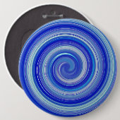 Badge Rond 15,2 Cm Fancy spirale bleue (Devant & derrière)