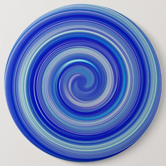 Badge Rond 15,2 Cm Fancy spirale bleue (Devant)