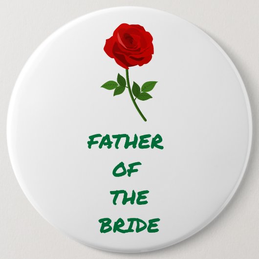Badge Rond 15,2 Cm Father of the Bride (Devant)