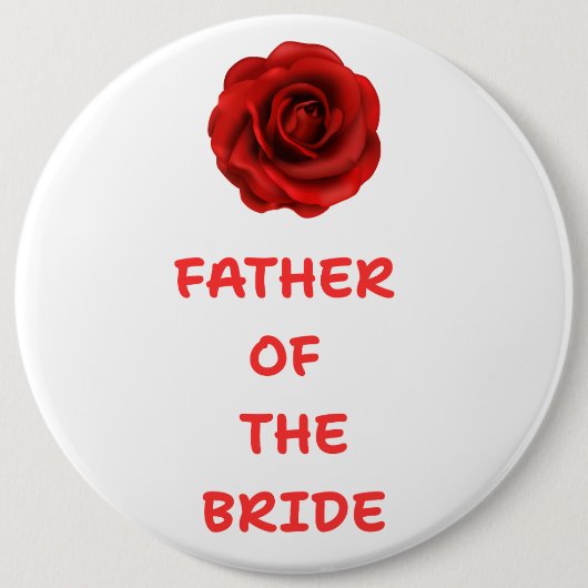 Badge Rond 15,2 Cm Father of the Bride (Devant)