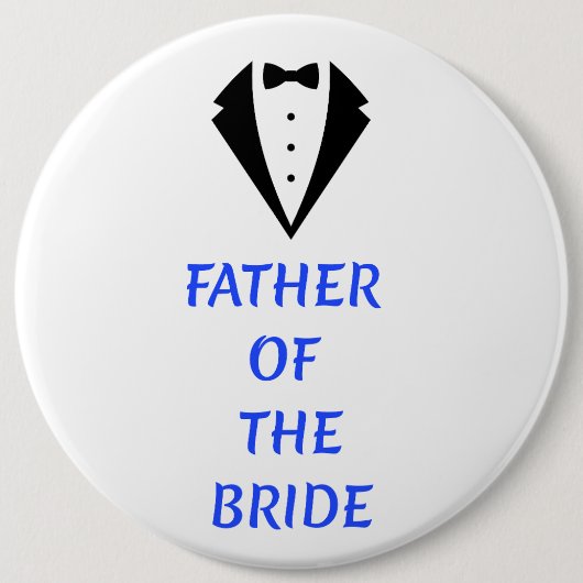 Badge Rond 15,2 Cm Father of the Bride (Devant)
