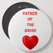 Badge Rond 15,2 Cm Father of the Bride (Devant & derrière)