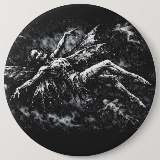 Badge Rond 15,2 Cm Fée morte par BurnsInHell (Devant)