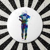 Badge Rond 15,2 Cm Female Softball Player