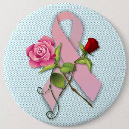 Badge Rond 15,2 Cm Fermeture du survivant du cancer du sein (Devant)