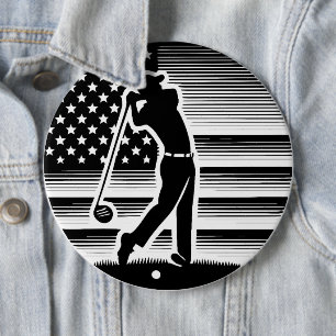 Badge Rond 15,2 Cm Fête des pères de Golfeur, 4 juillet conception pa