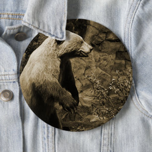 Badge Rond 15,2 Cm Fière Ours