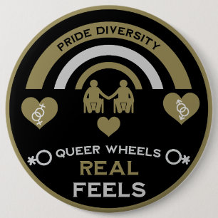 Badge Rond 15,2 Cm Fierté LGBTQ Gay Handelchair