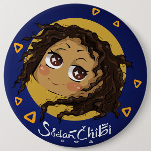 Badge Rond 15,2 Cm fille Chibi