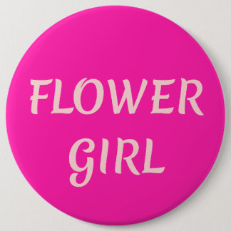 Badge Rond 15,2 Cm Fille des fleurs
