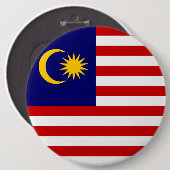 Badge Rond 15,2 Cm Flag malaisien (Devant & derrière)