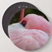 Badge Rond 15,2 Cm Flamant rose (Devant & derrière)