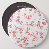 Badge Rond 15,2 Cm Fleur cerise 2 (Devant & derrière)