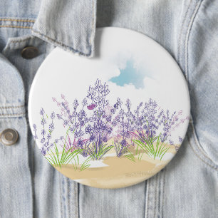 Badge Rond 15,2 Cm Fleur de lavande