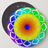 Badge Rond 15,2 Cm Fleur d'été Abstraite (Devant & derrière)