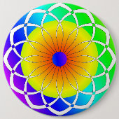 Badge Rond 15,2 Cm Fleur d'été Abstraite (Devant)
