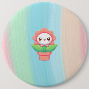 Badge Rond 15,2 Cm Fleur mignonne, capricieuse en pot