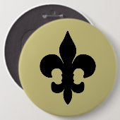 Badge Rond 15,2 Cm Fleur noir superbe de lis (Devant & derrière)