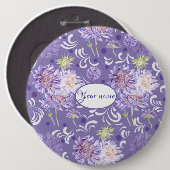 Badge Rond 15,2 Cm fleurs (Devant & derrière)