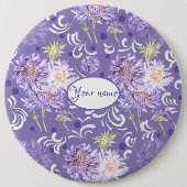 Badge Rond 15,2 Cm fleurs (Devant)
