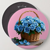 Badge Rond 15,2 Cm Fleurs (Devant & derrière)