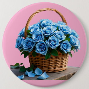 Badge Rond 15,2 Cm Fleurs