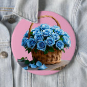 Badge Rond 15,2 Cm Fleurs (En situation)